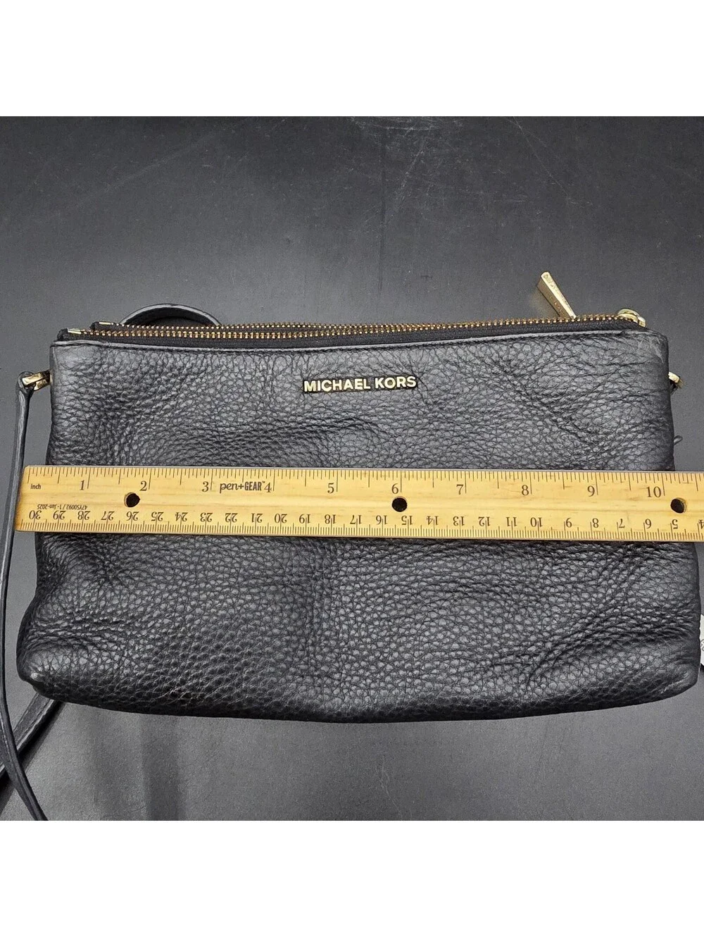 Michael Kors Trisha Medium Pebbled Leather Triple Compartment Crossbody Bag